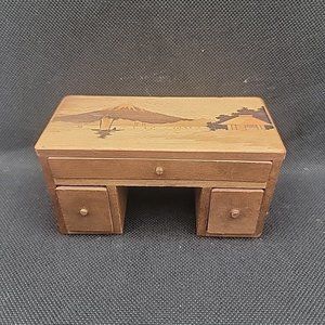 Japanese Miniature Wooden Desk Hakone Zougan Dollhouse